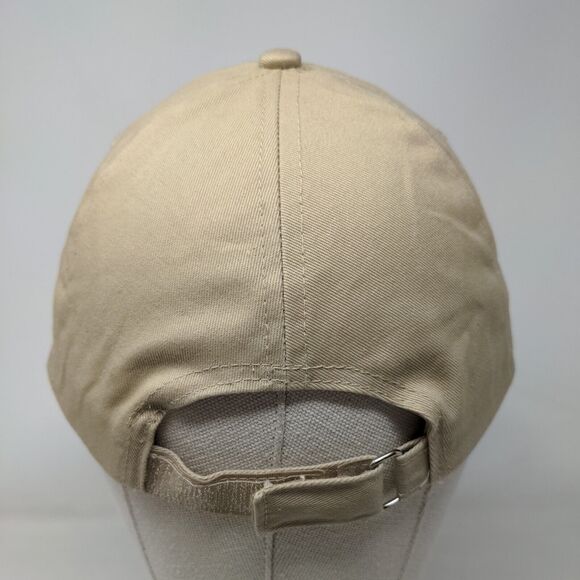 Unbranded Slideback Hat Tan One Size Adjustable Vent Holes 6 Panel Blank - Picture 5 of 7